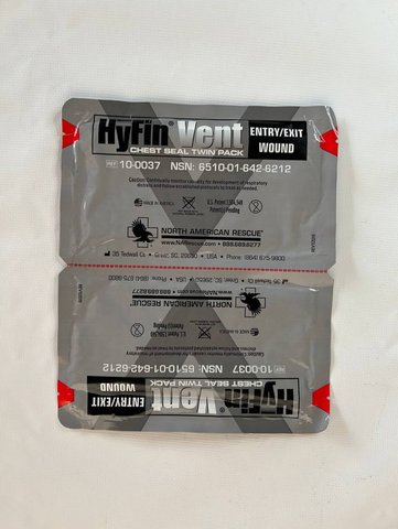 Оклюзійна наліпка HyFin Vent Chest Seal Twin Pack сіра к.17 фото